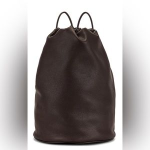The Row Sporty leather backpack -espresso